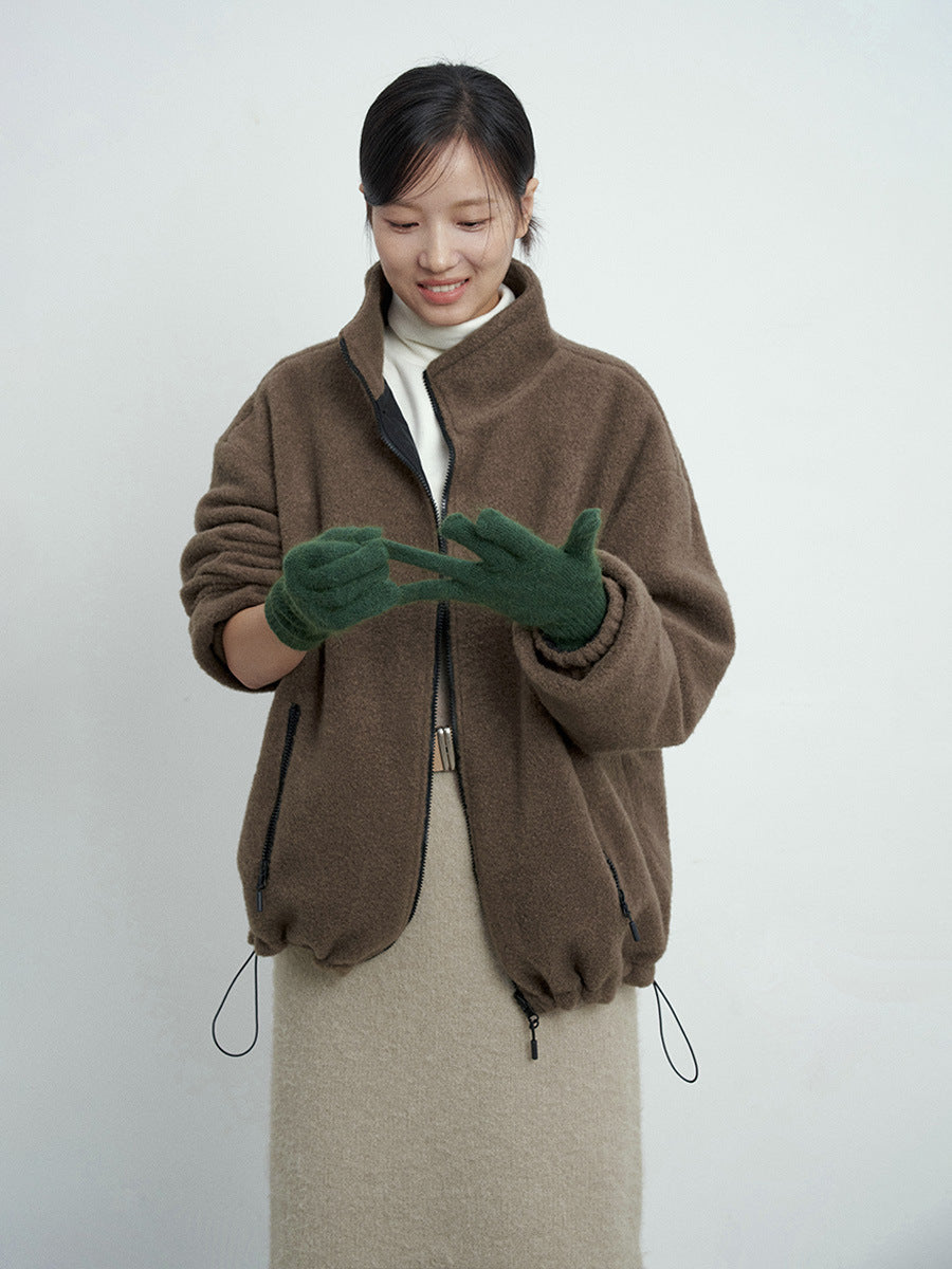 Oversized Polar Fleece Full Zip Jacket