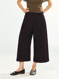 Cropped Casual Pleated Pants