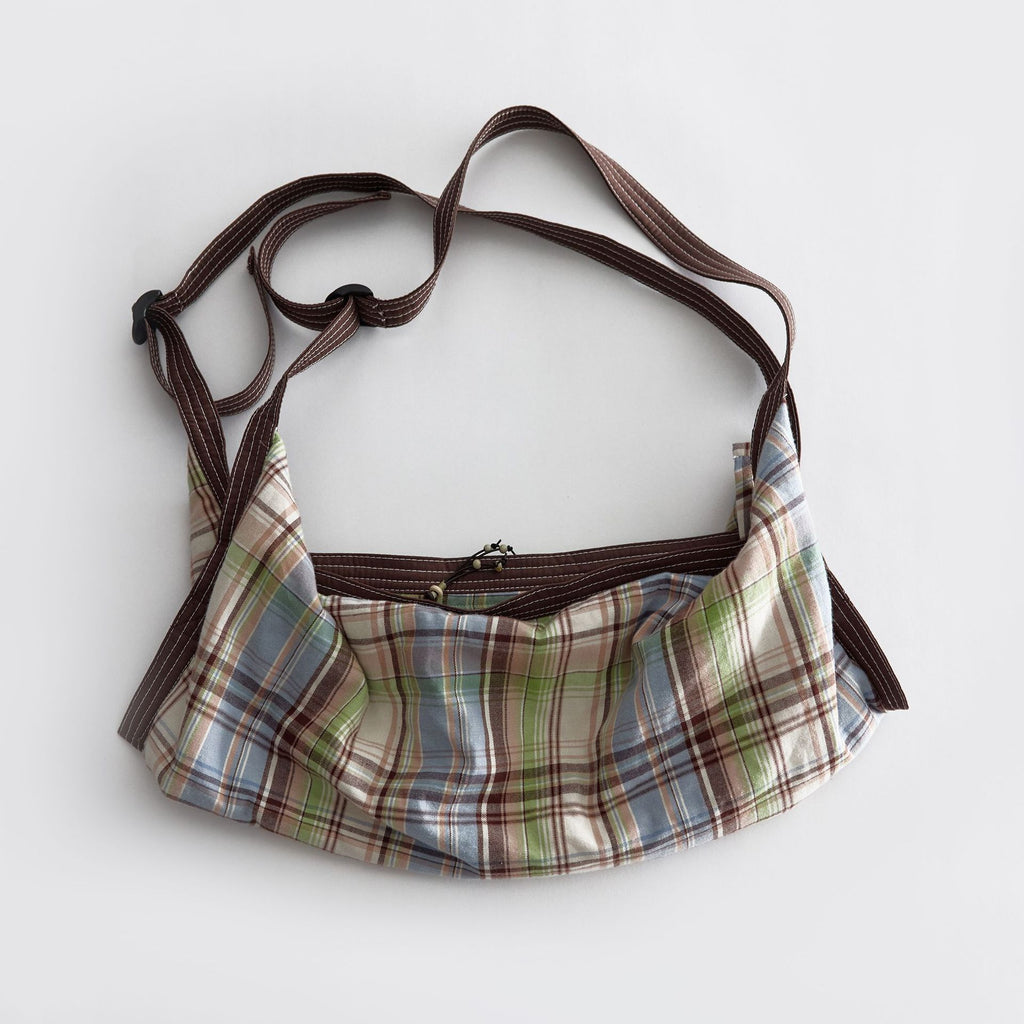 Vintage Classic Plaid One Shoulder Padded Underarm Bag