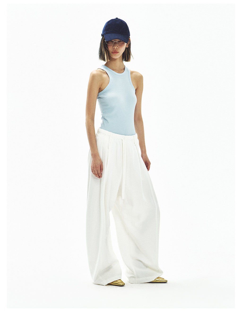 Comfortable Drape Drawstring Elastic Waist Casual Pants