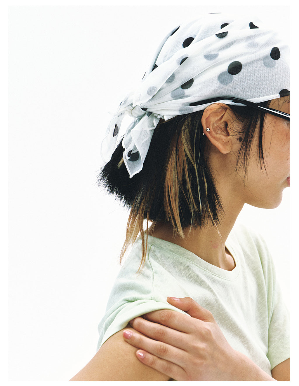 Polka Dot Mesh Unisex Headscarf Accessory