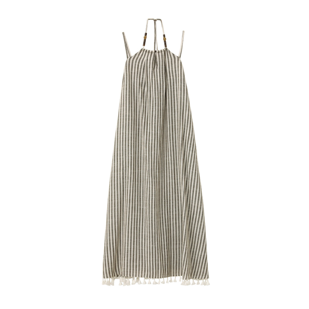 Bohemian Vacation-Style Spaghetti Strap Maxi Dress