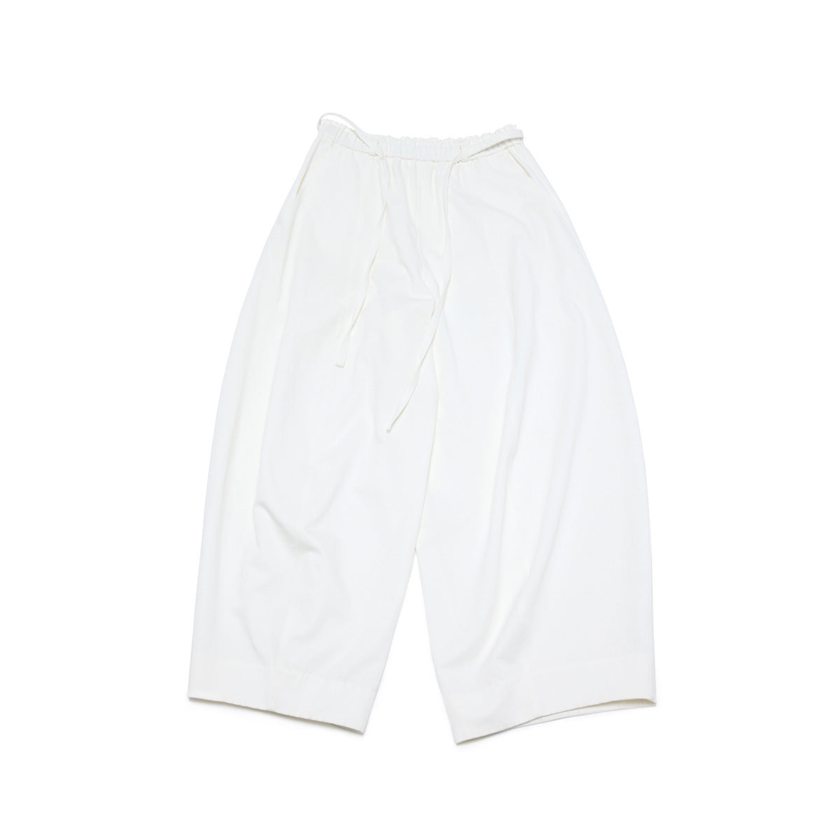 High-Waist Tie Relaxed Lantern Pants