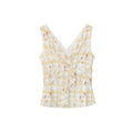 Plaid Wrap Tie Sleeveless Blouse