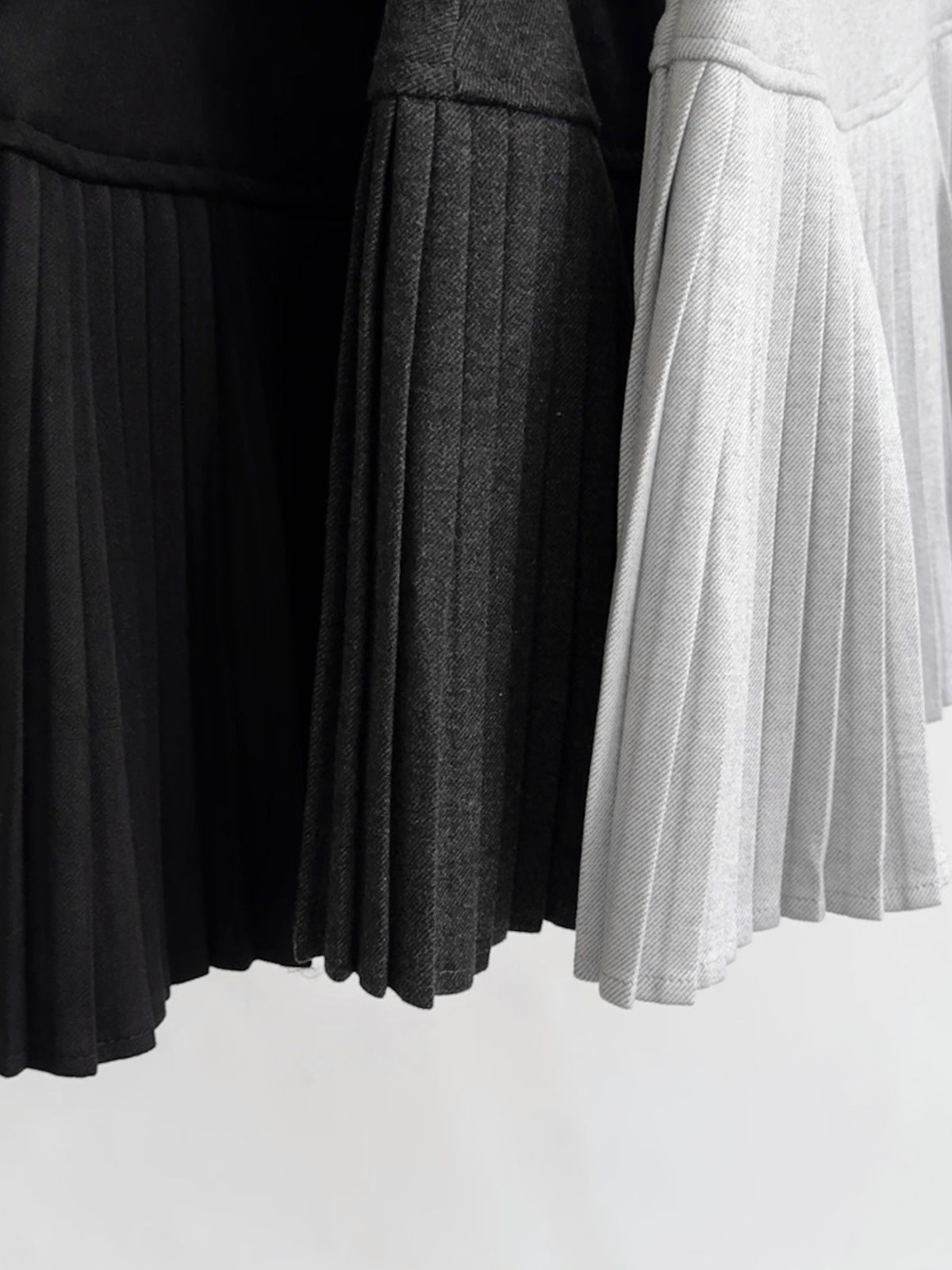 Woolen Thick Pleated Versatile A-line Mini Skirt