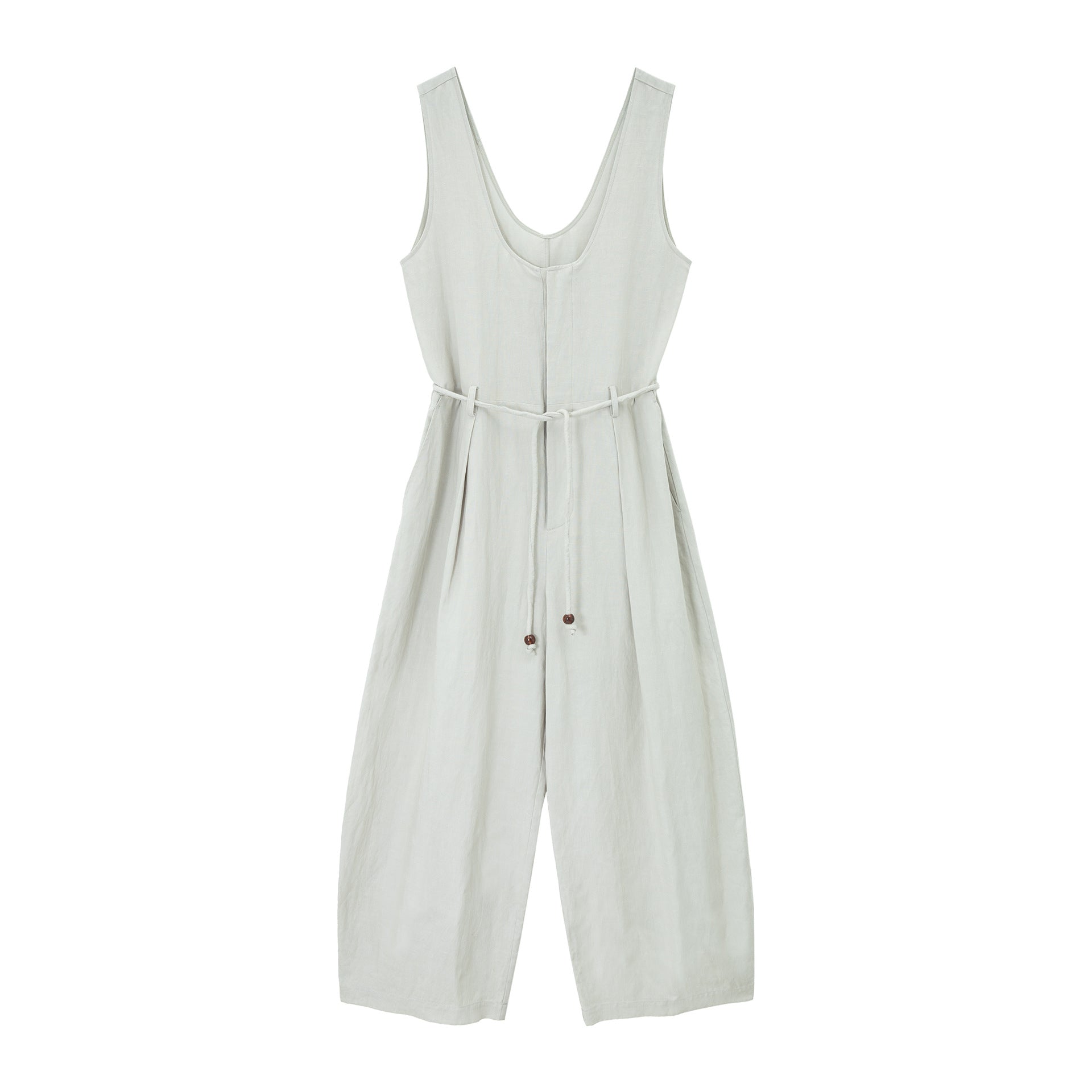 Tencel Linen Blend U-neck Jumpsuit