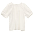 Round Neck Long-sleeve Hollow-out Embroidered Breathable Linen Shirt