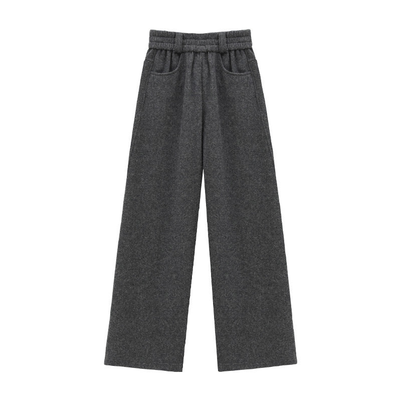 High-Rise Straight-Leg Wool Pants