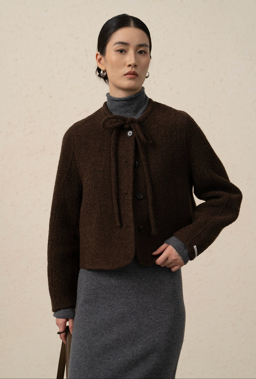 Alpaca Wool Camel Hair Short Jacket