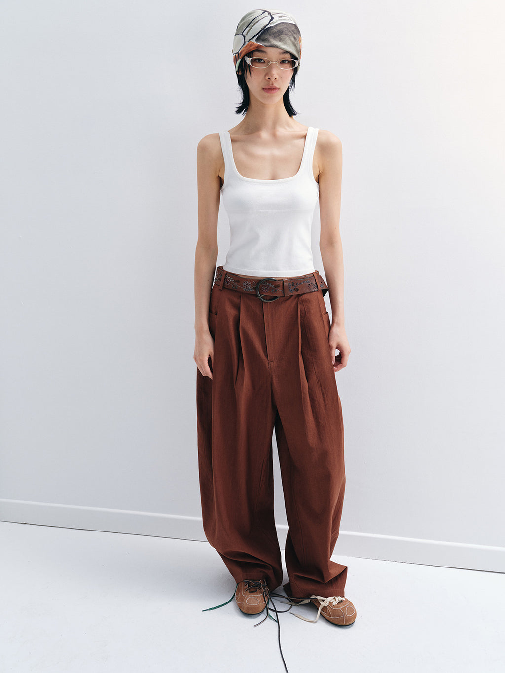 Knit Stretch Basic Square Neck Tank Top