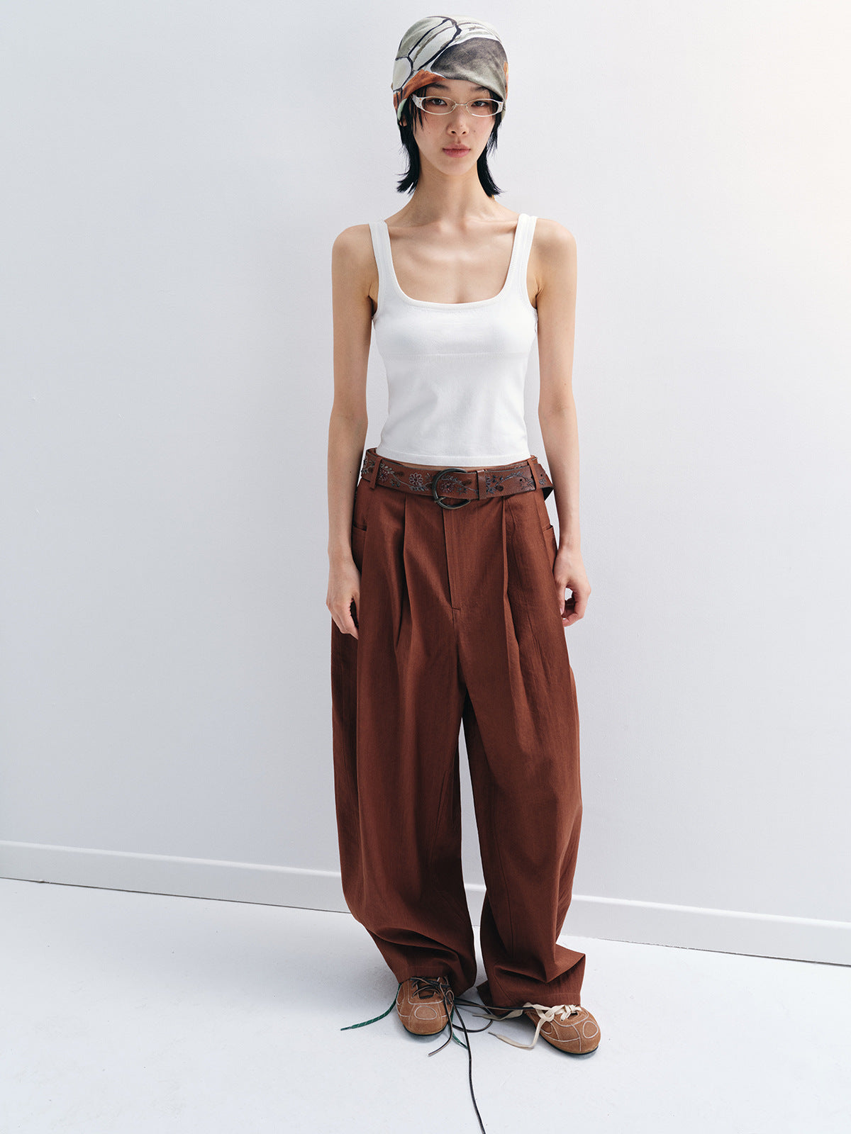 Knit Stretch Basic Square Neck Tank Top