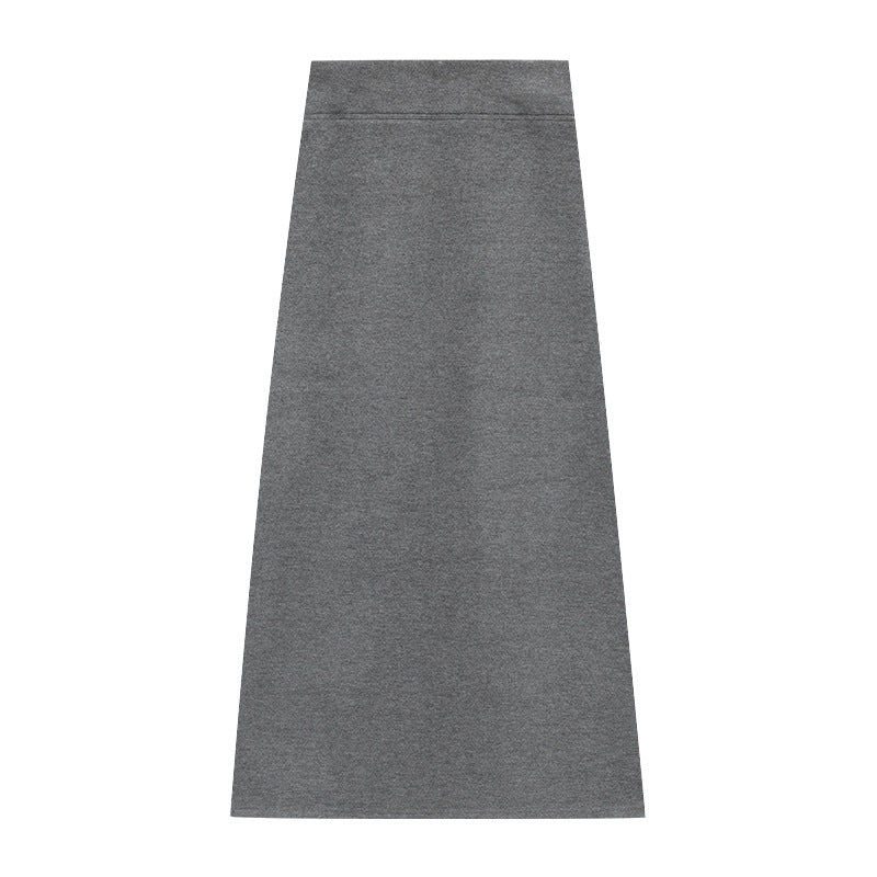 Thick Whool Maxi Pencil Skirt