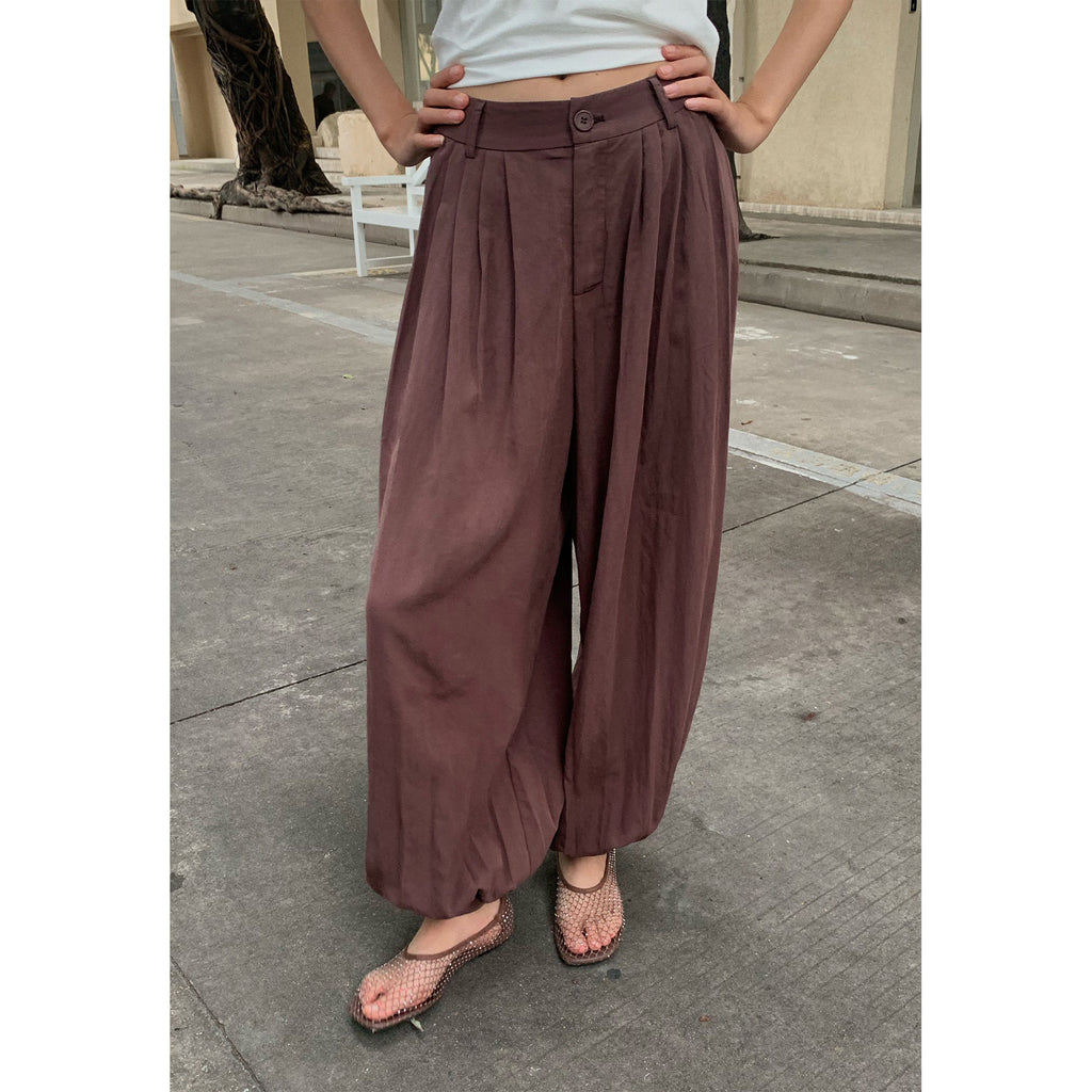 Lyocell Tencel Casual Parachute Wide-Leg Pants