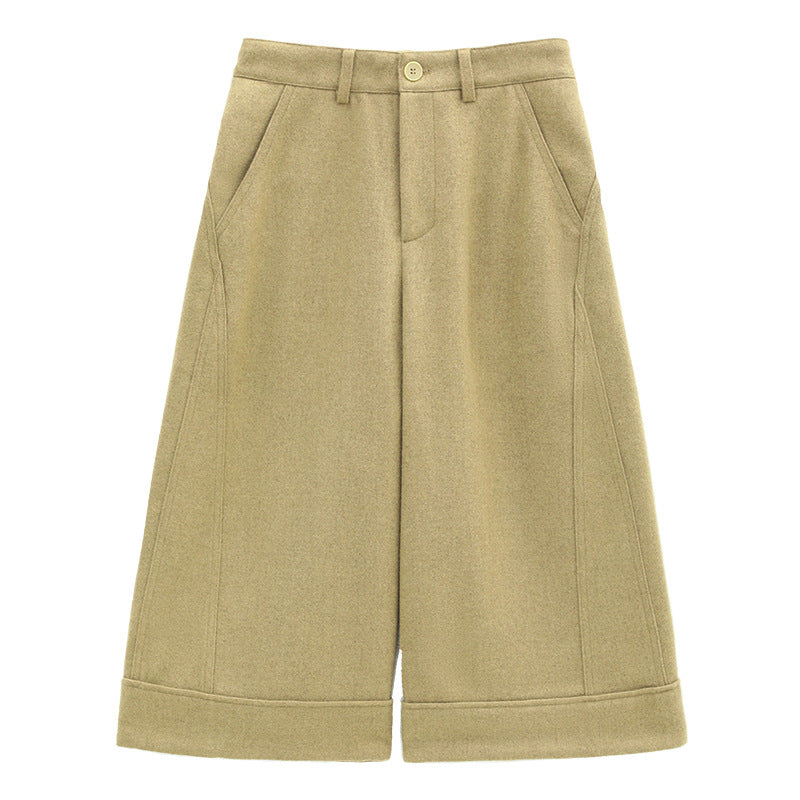 High Waist Tailored Culotte Pants