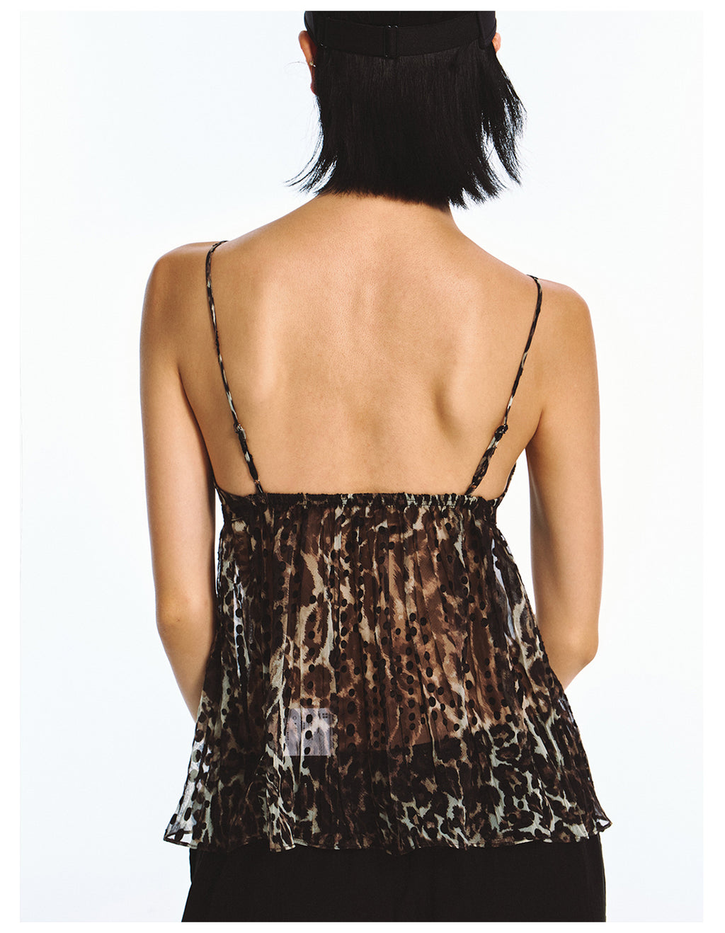 Leopard Print Polka Dot Street Style Camisole Top