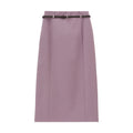 High-waisted Refined Tailored Midi Skirt