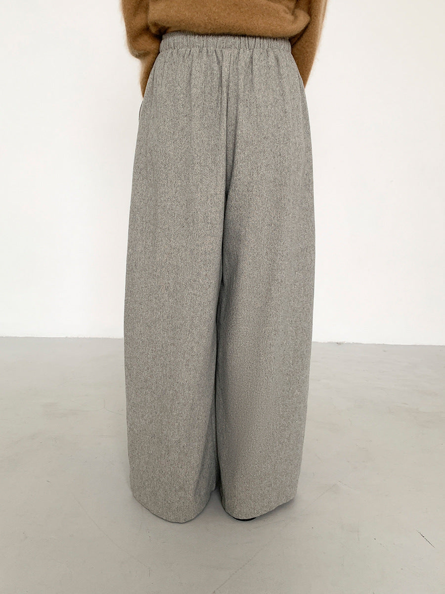 Warm Relaxed Wool Drawstring Pants