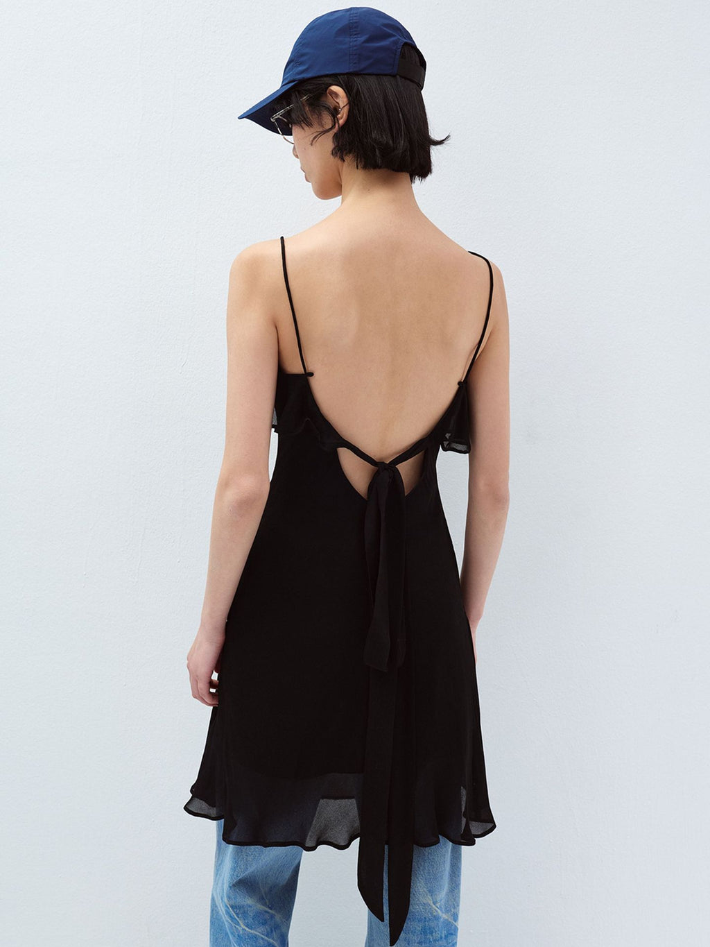 Double Crepe Slip Dress