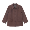 Minimalist Faux Suede Button-Up Jacket