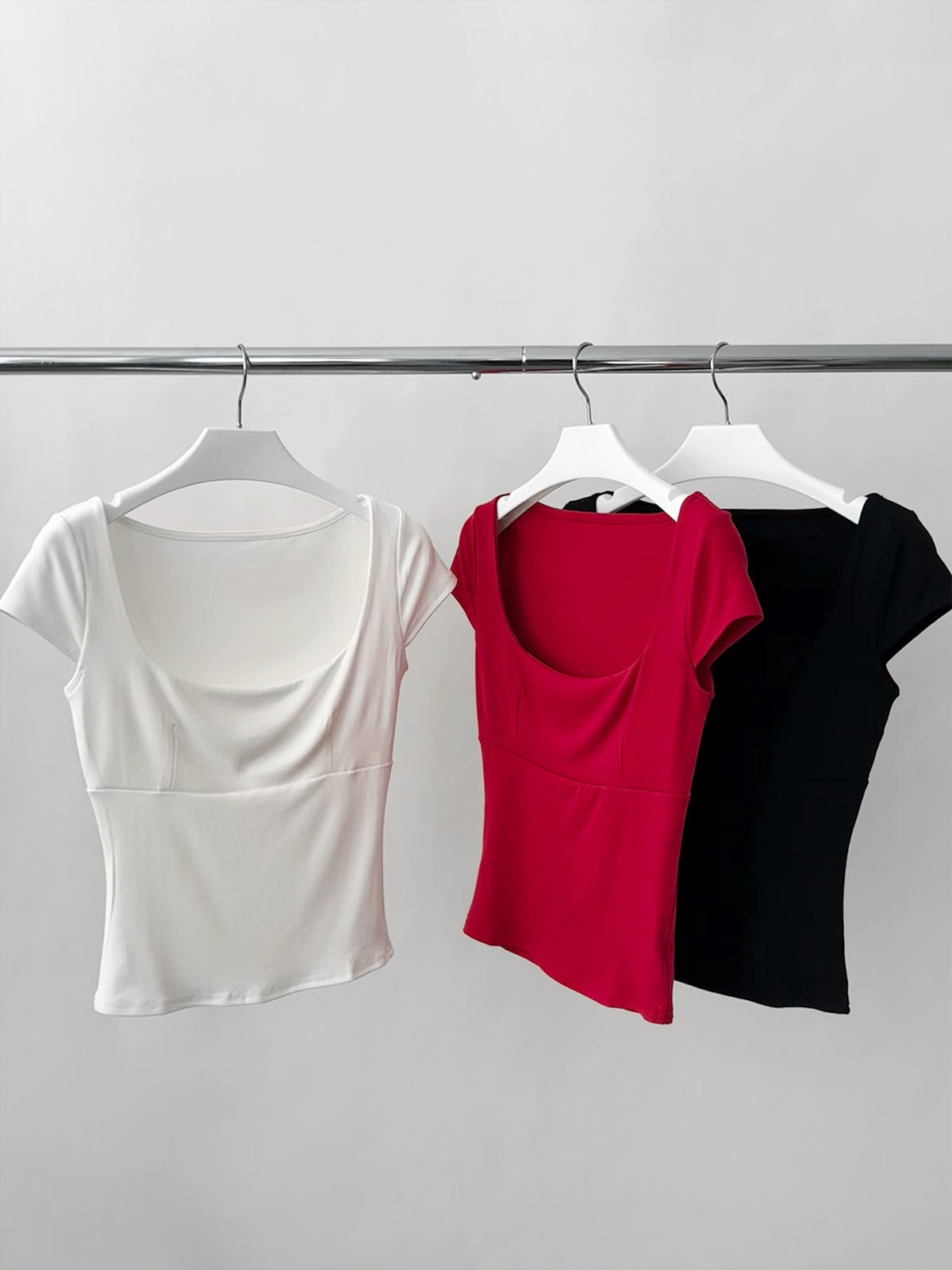 Simple Square Neck Bandeau T-Shirt
