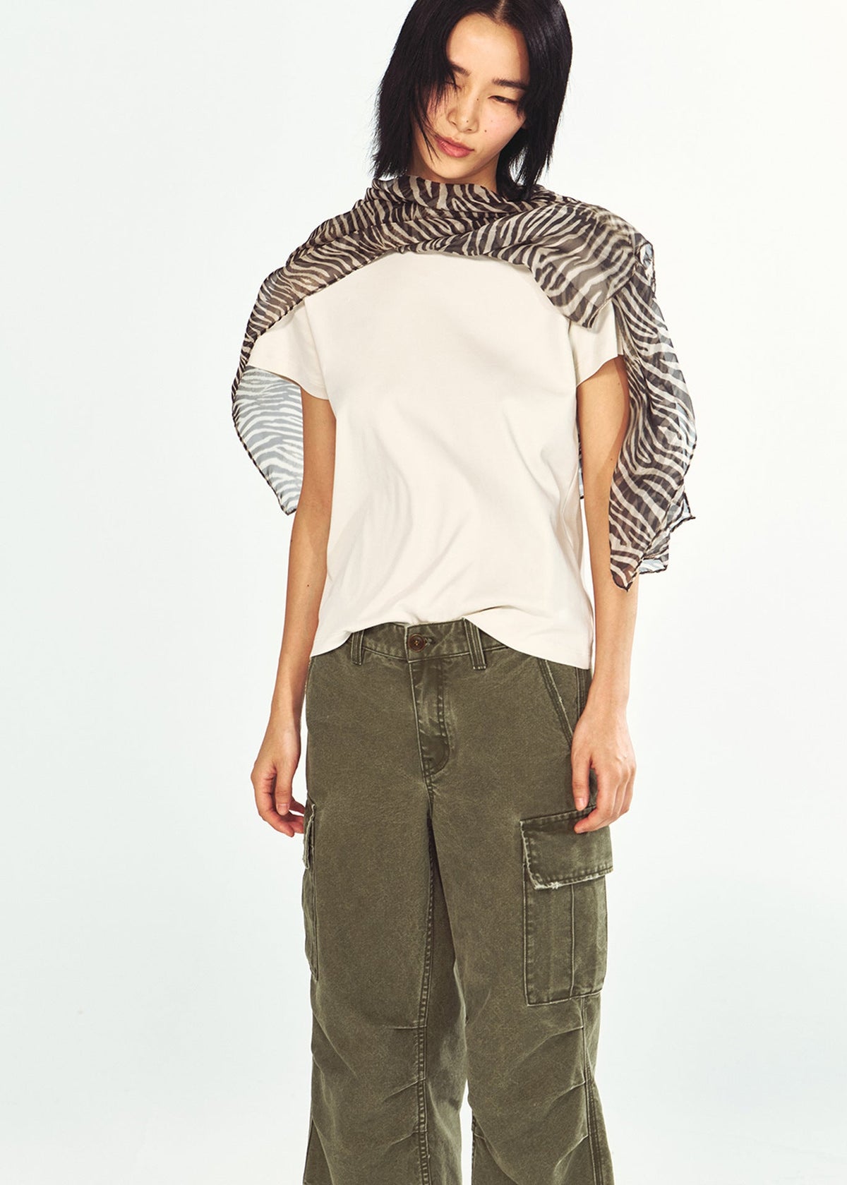 Leopard & Zebra Printed Ribbon Scarf