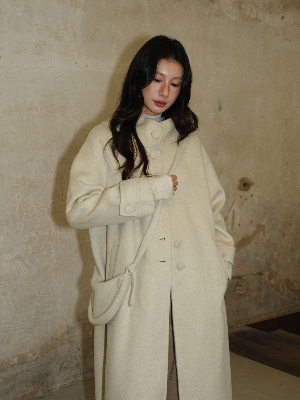 Long Wool Double-Sided Cashmere Coat