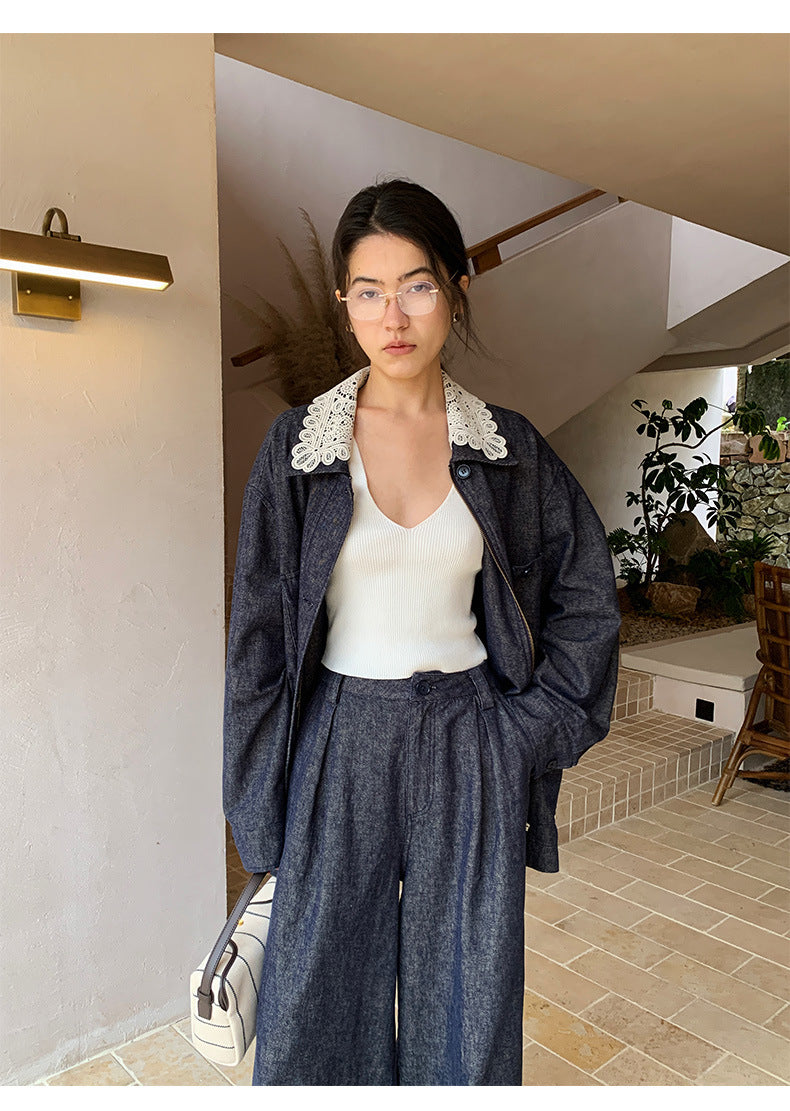 Linen Straight-Leg Loose Pants