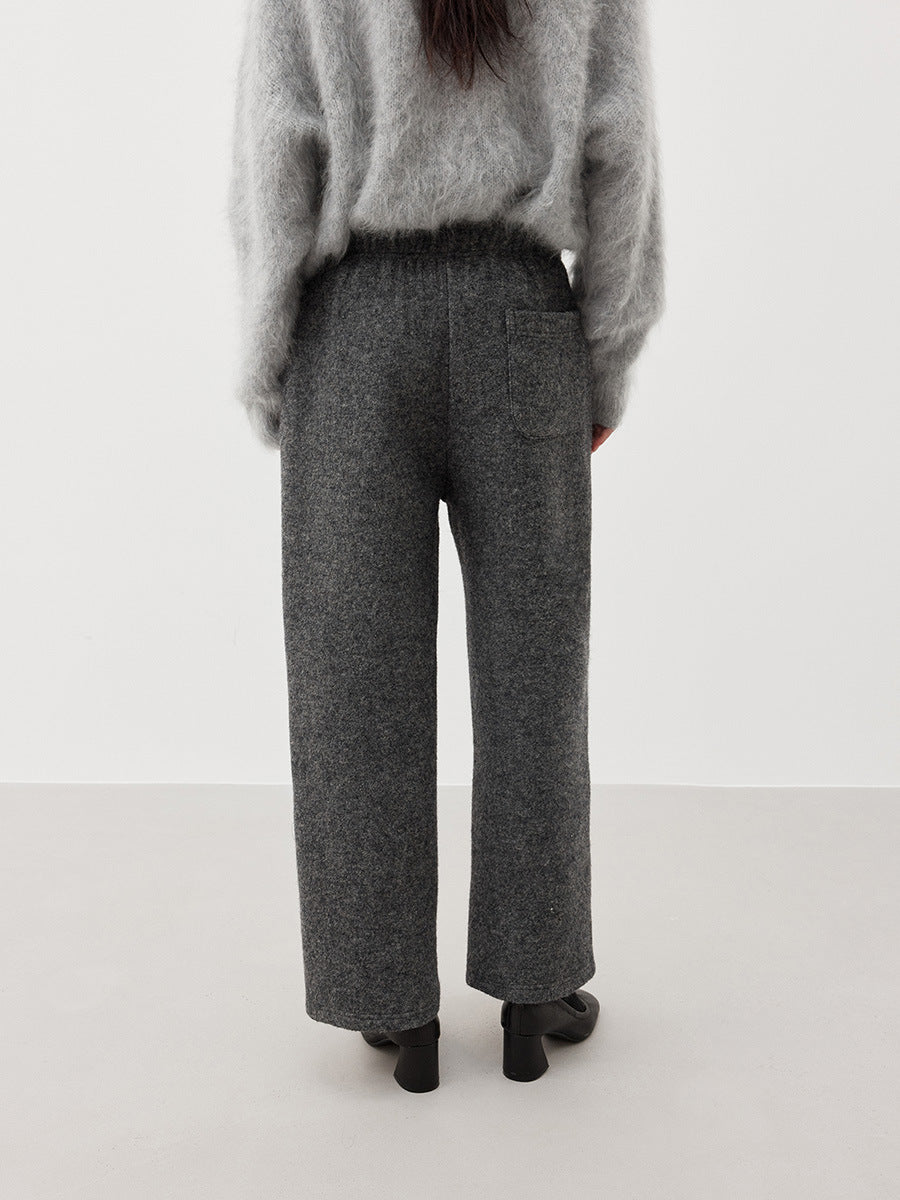 Wool Thickened Warm Comfortable Straight-Leg Pants