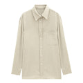 Relaxed Oversized Button-Front Shirt with Pocket