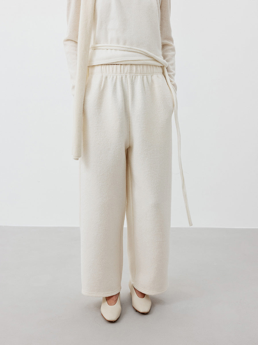 Wool Thickened Warm Comfortable Straight-Leg Pants