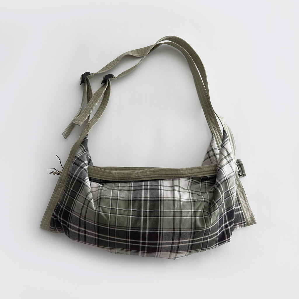 Vintage Classic Plaid One Shoulder Padded Underarm Bag