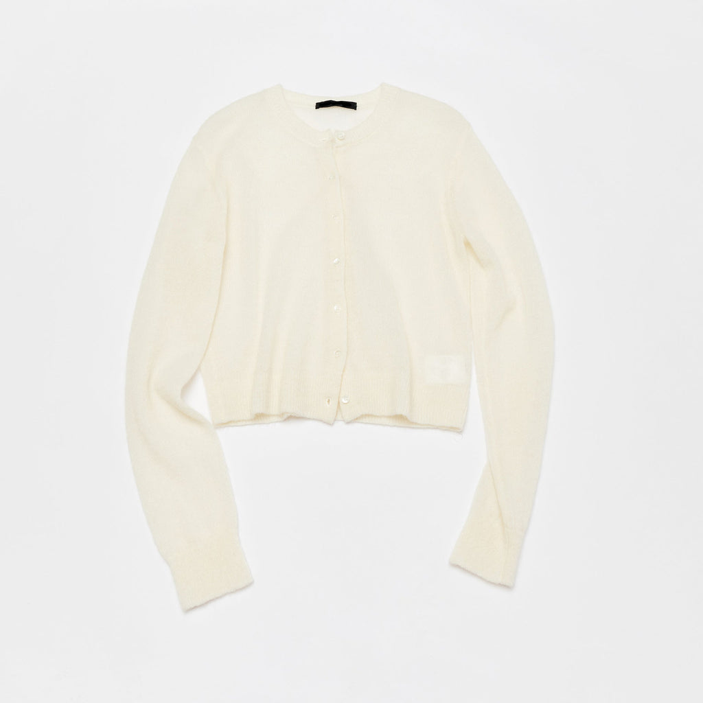 Handmade Embroidered Letters Wool Single-Breasted Long-Sleeve Cardigan Sweater