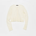 Handmade Embroidered Letters Wool Single-Breasted Long-Sleeve Cardigan Sweater