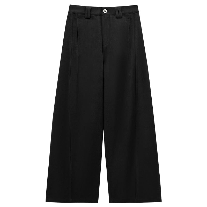 Cotton Smooth Straight-Leg Casual Pants