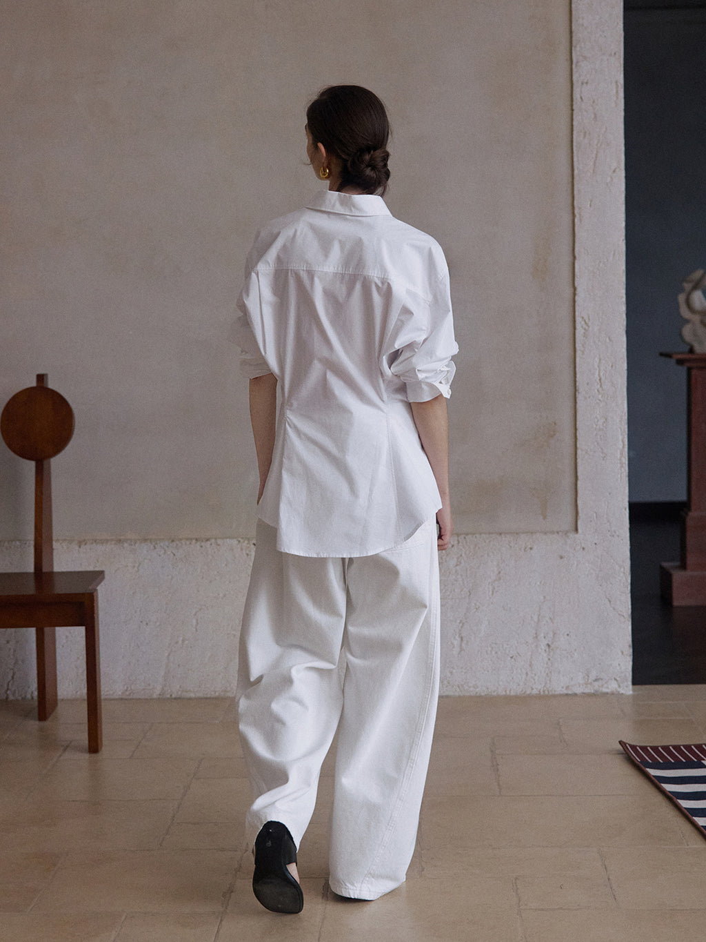 Oversized Cotton Button-Up Shirt