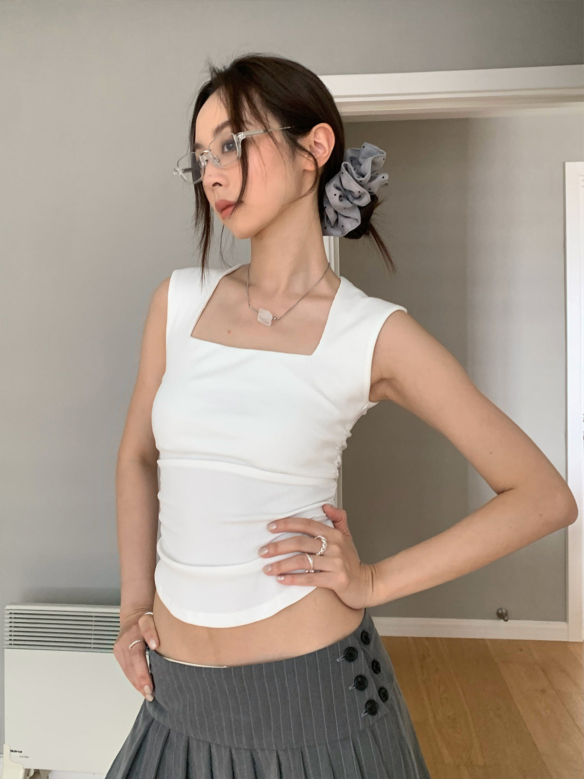 Square Neck Sleeveless Cami Top