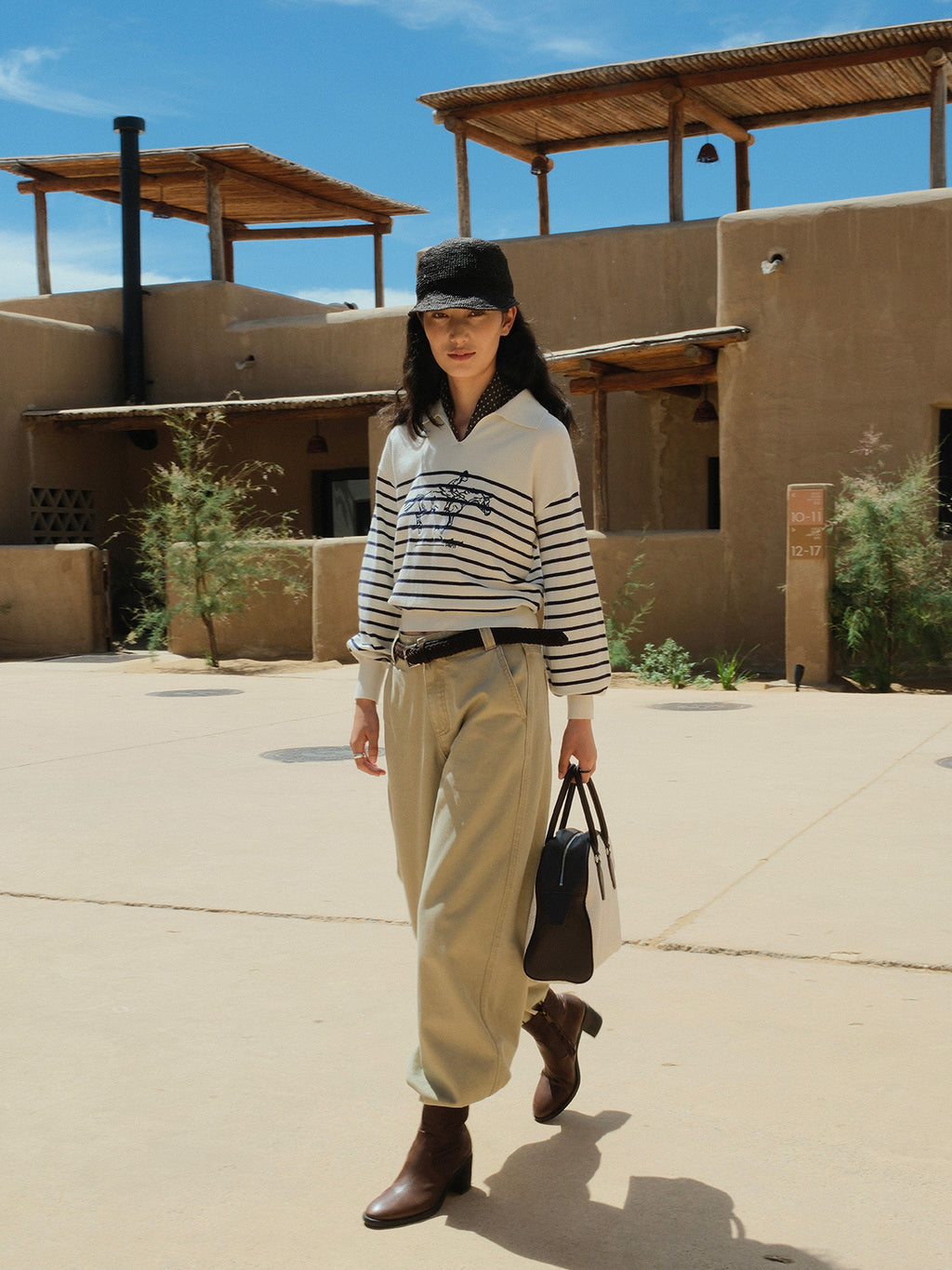 High-Waist Straight-Leg Jeans with Belt
