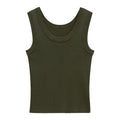 Cotton Slim-fit Knit Smooth Tank Top