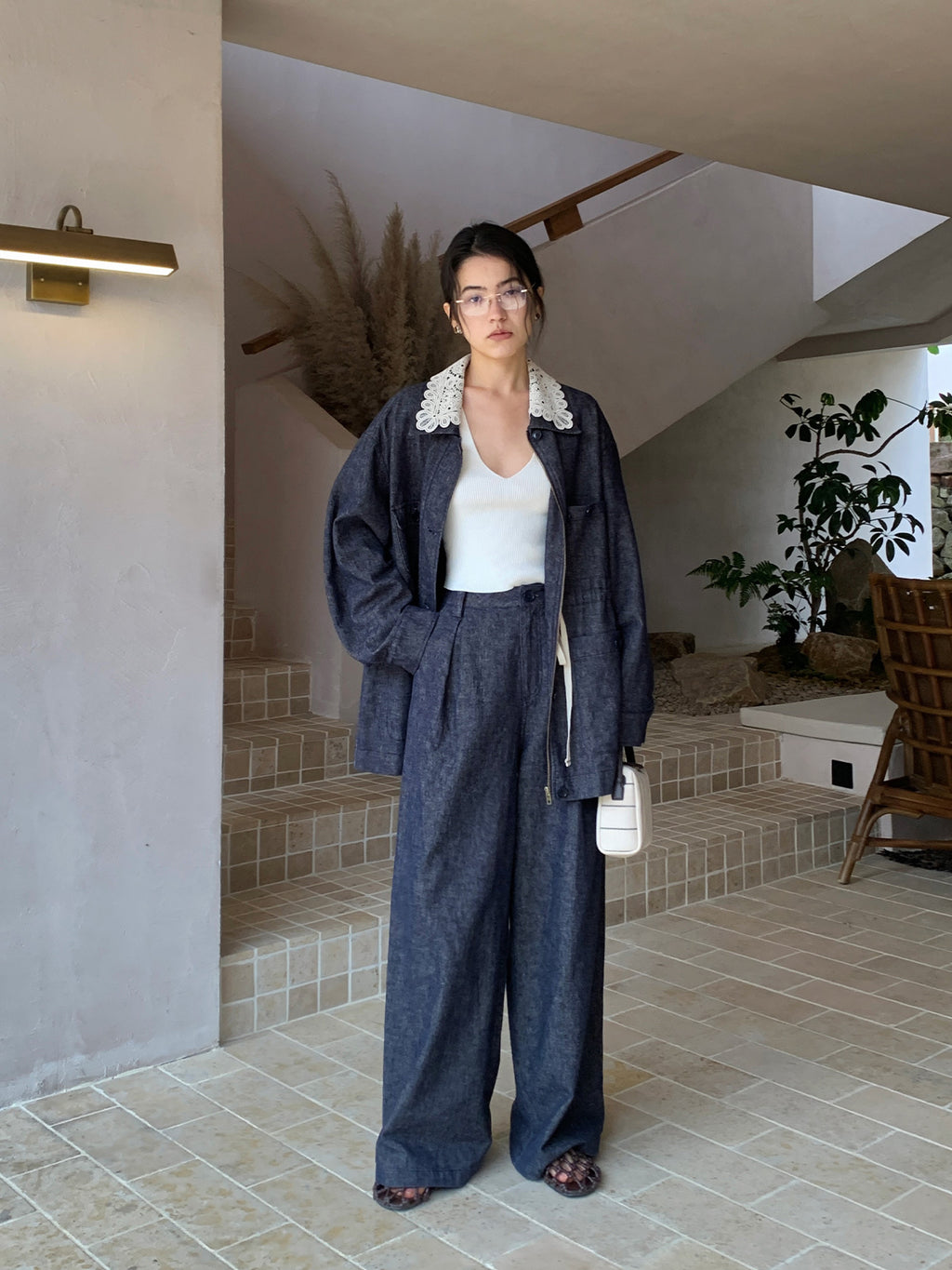 Linen Straight-Leg Loose Pants