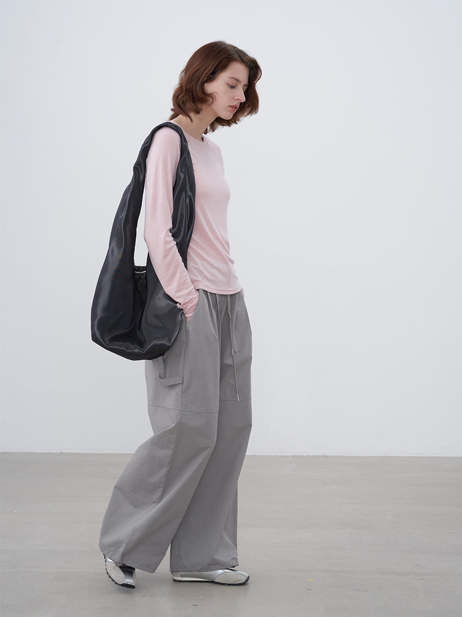 Cotton Elastic Waist Light Sports Style Pants
