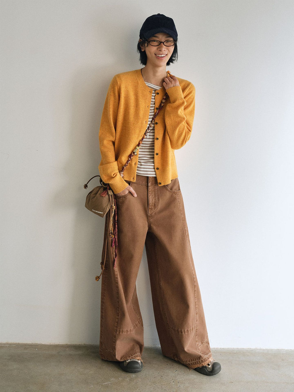 Wool Single-breasted Long Sleeve Knit Cardigan