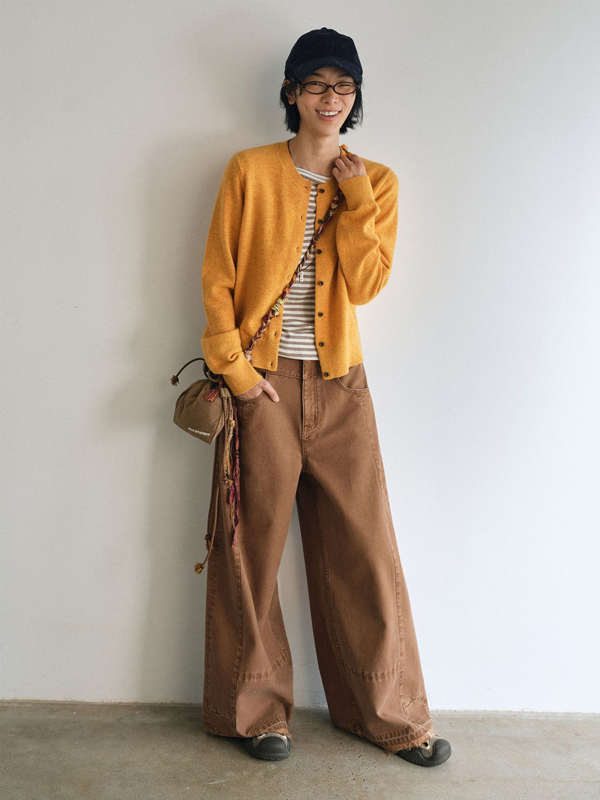 Wool Single-breasted Long Sleeve Knit Cardigan