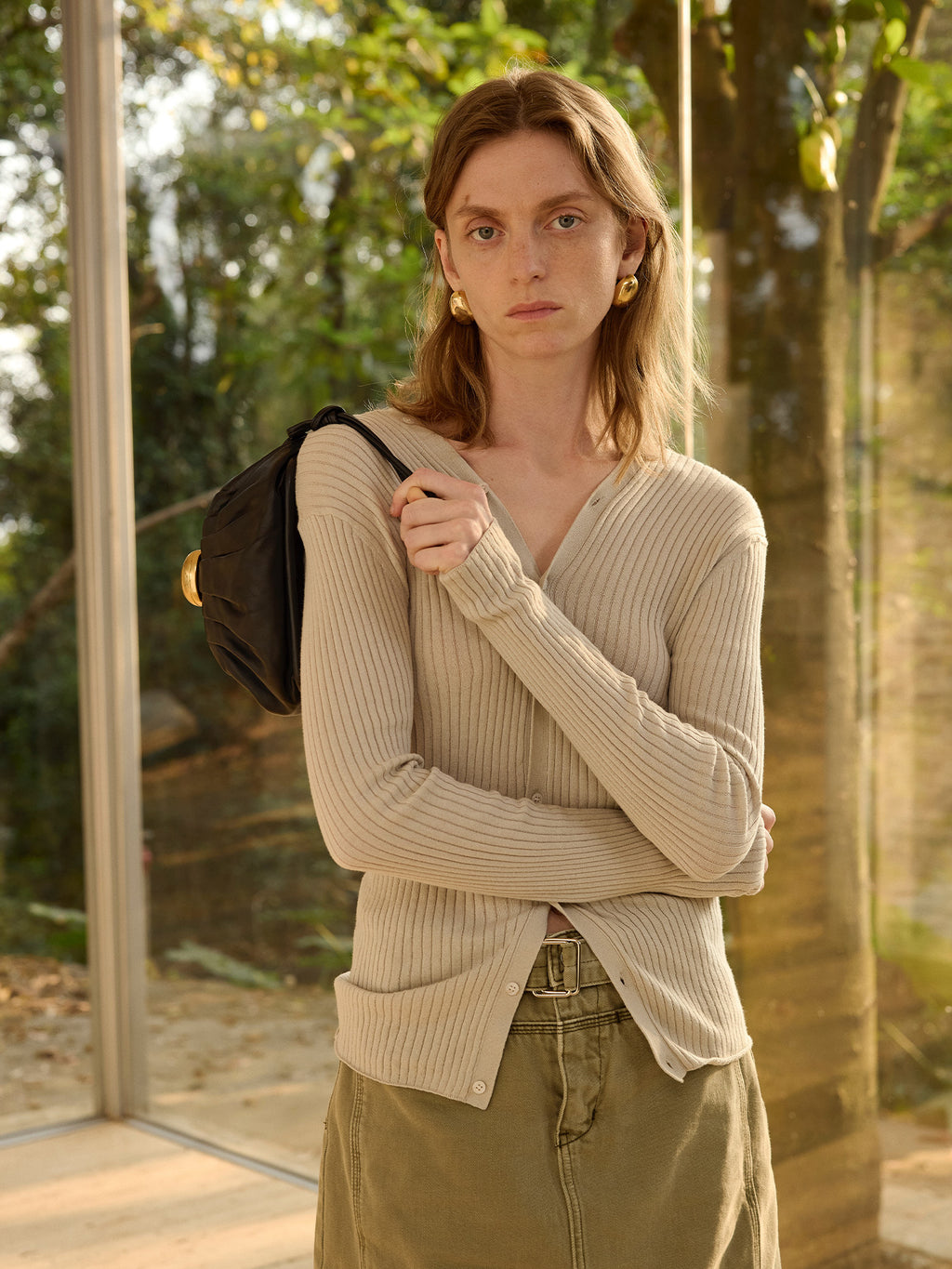 V-neck Knit Shirt