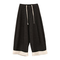 Baggy Plaid Casual Wide-Leg Pants