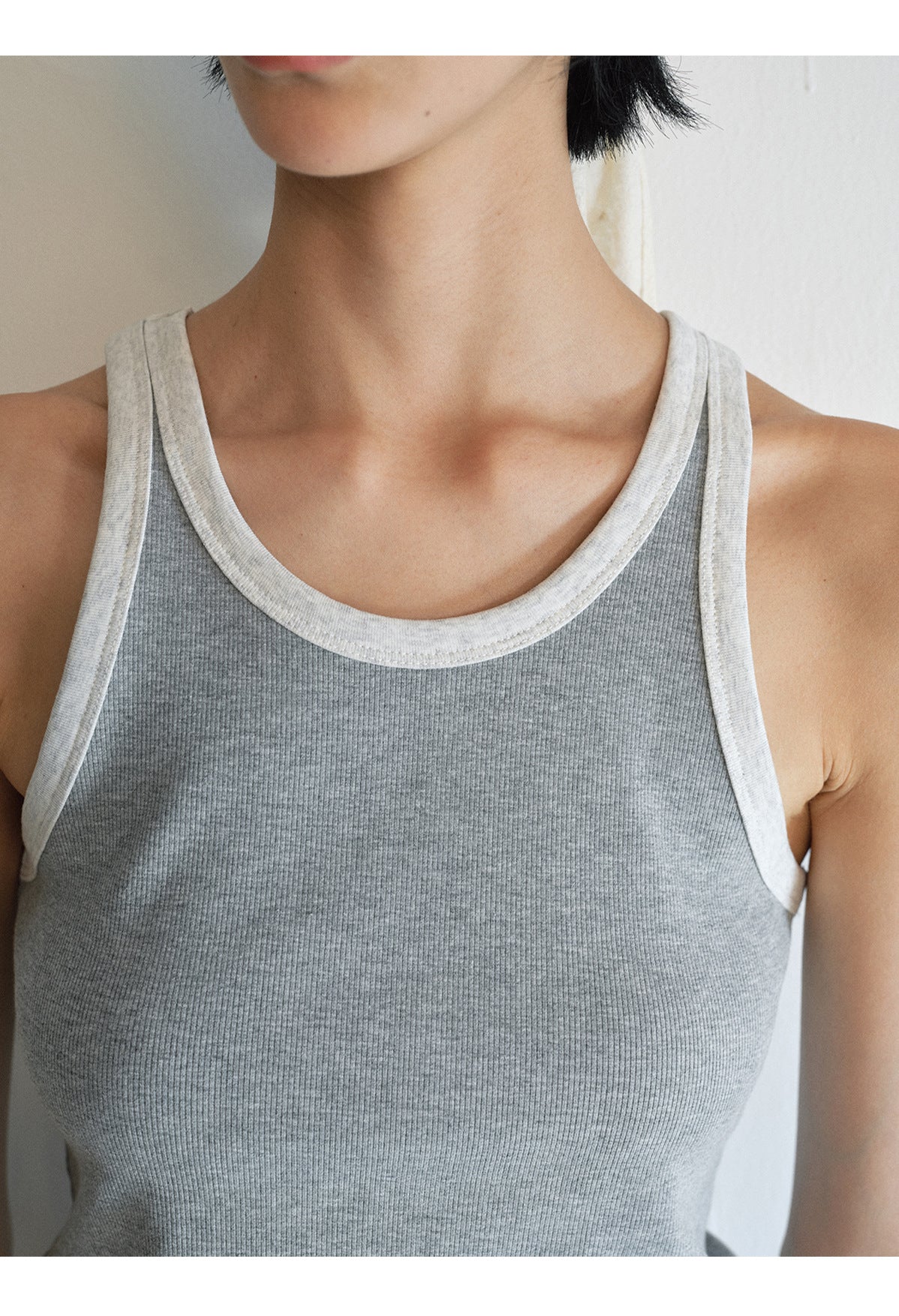 Layered Color-Blocking Casual Tank Top