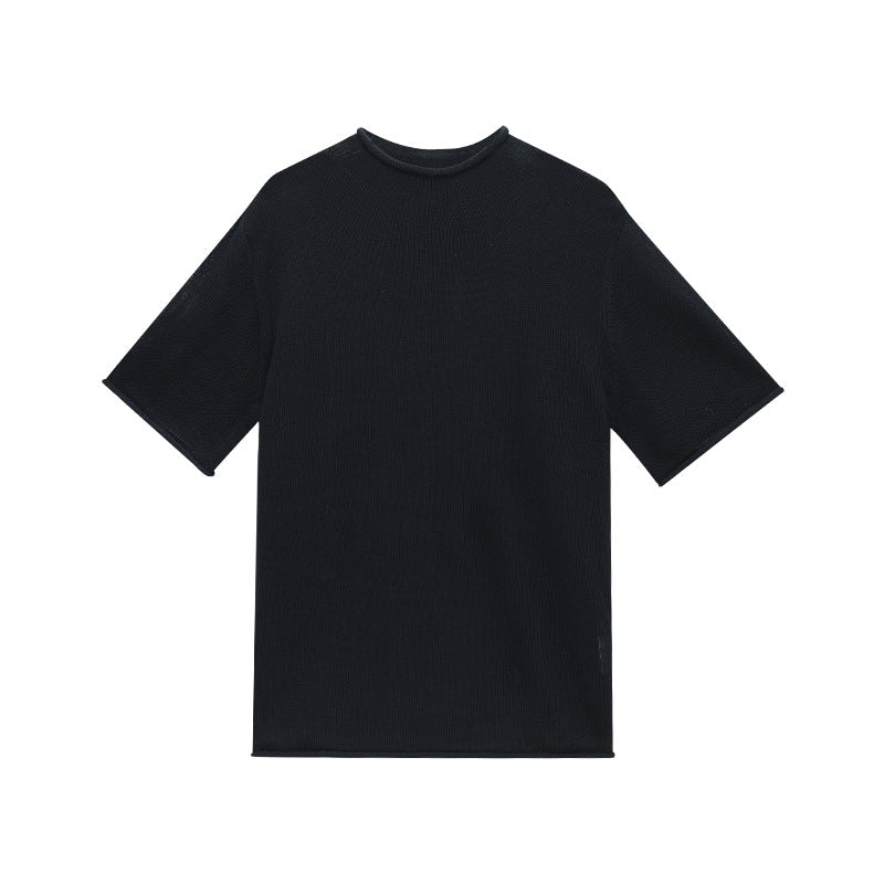 Merino Wool Short Sleeve Pullover Knit Top