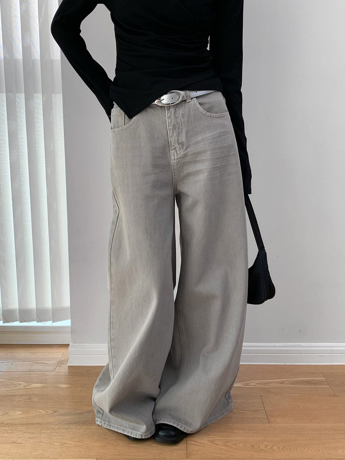 Wide-leg Baggy Casual Jeans