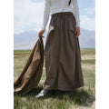 Asymmetrical Pleated Maxi Skirt