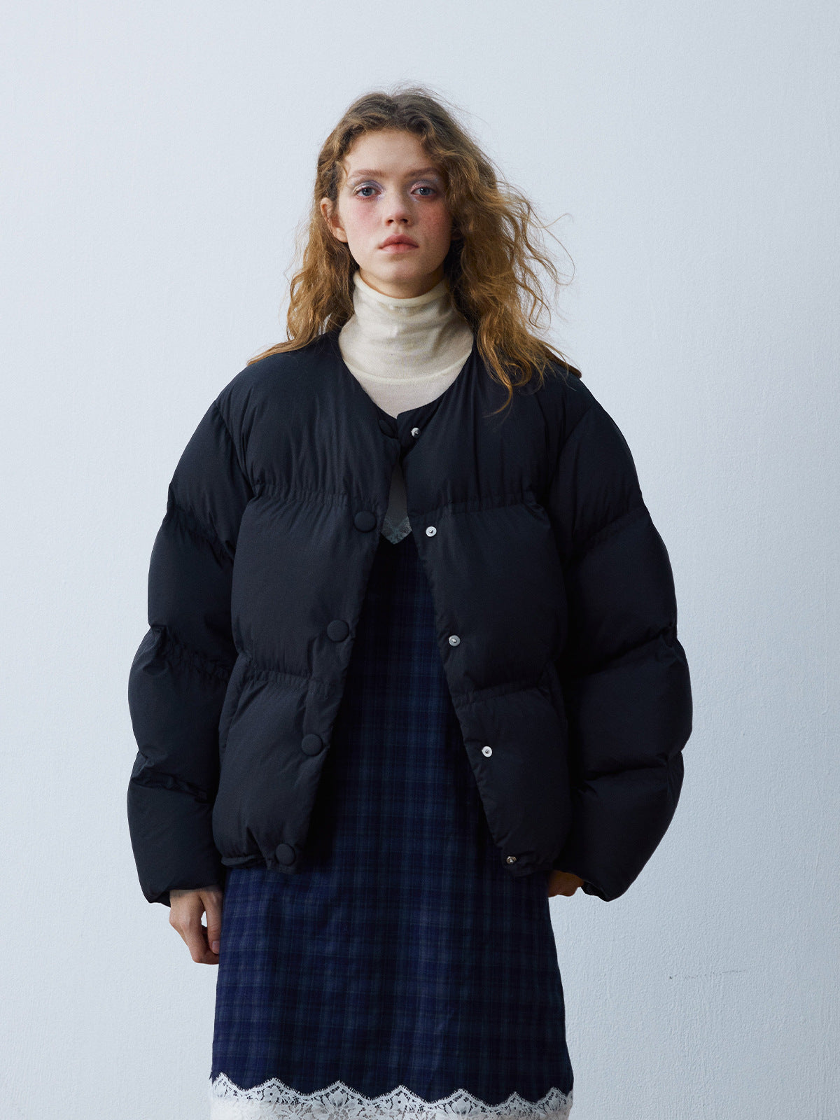 Cloud Puff Round-Neck Down Puffer Jacket
