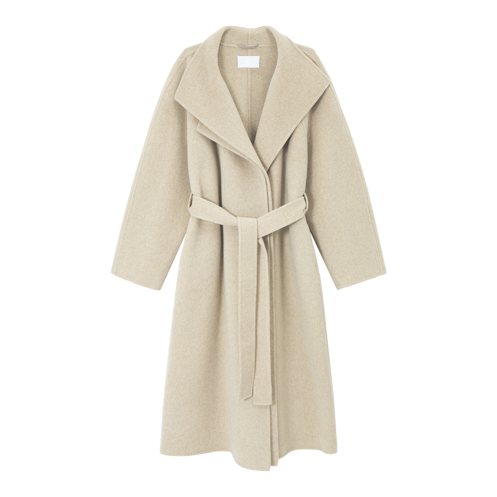 Double-collar Textured Wool Coat